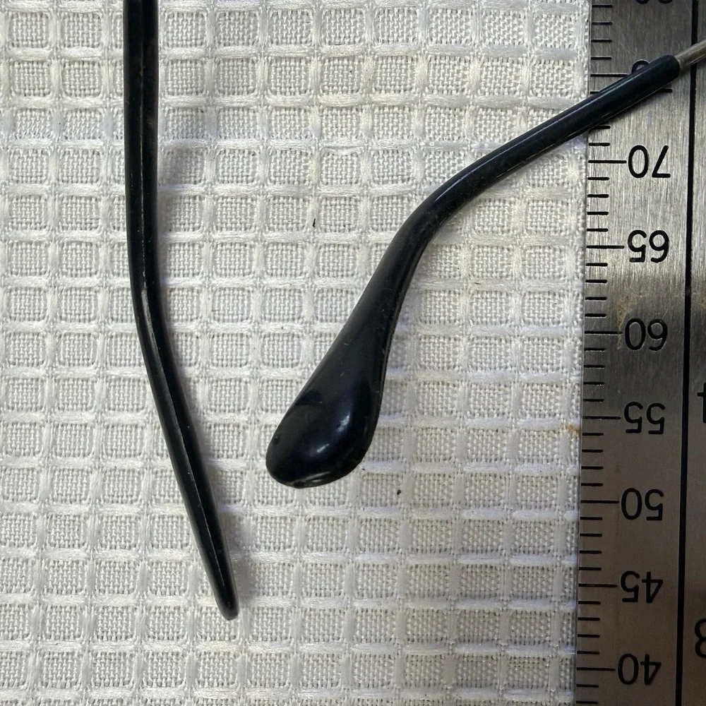 vintage round eyeglasses frames ear pieces good L Taiwan ROC 70s-80s Gunmetal